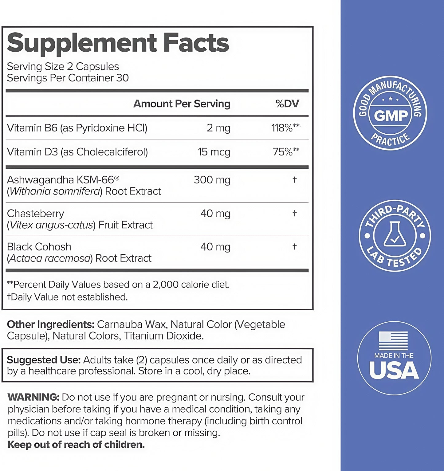 OPositiv MENO Vitamins for Menopause Capsules 30 Servings