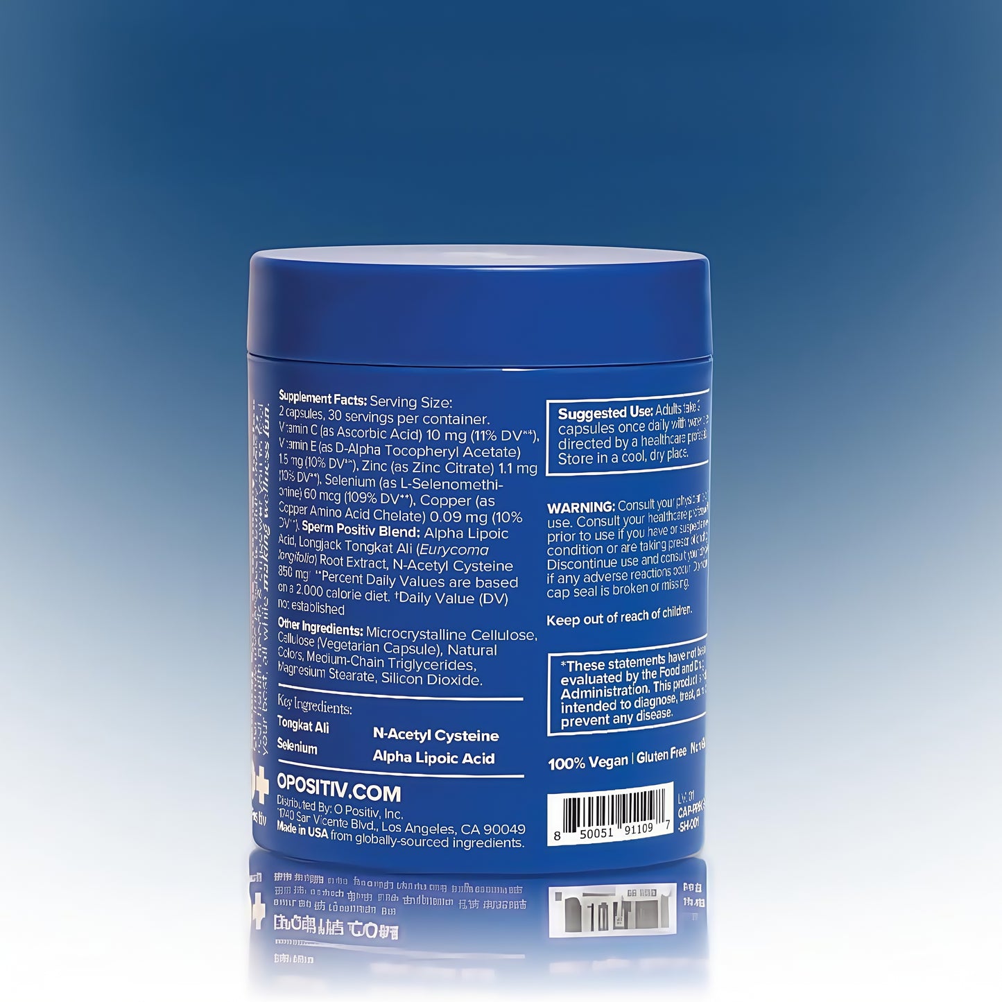 OPositiv Preggo Sperm Health Capsules for Men 60 Count
