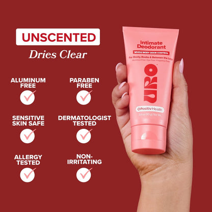 OPositiv URO Intimate Whole Body Deodorant Cream 3-pack